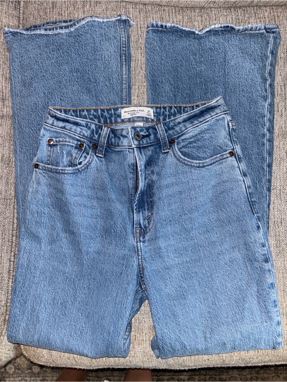 Abercrombie & Fitch Light Blue Vintage Flare High-Rise Jeans